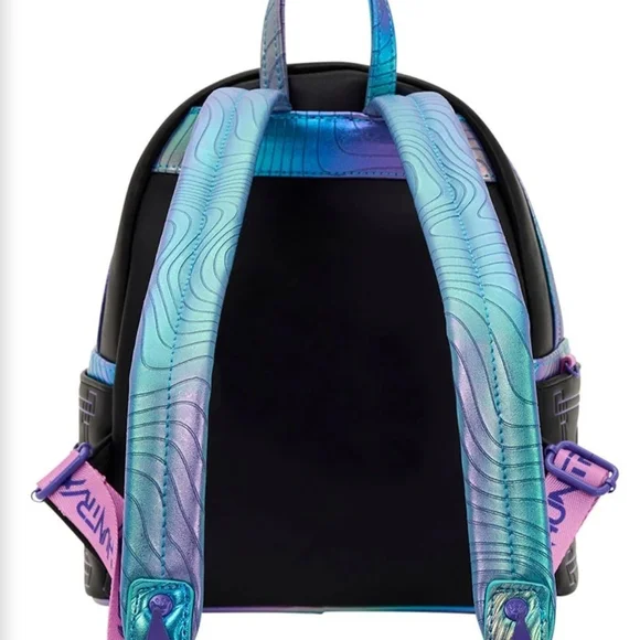 Loungefly Black Neon Pastel Huntress Character Mini Backpack - Picture 2 of 9